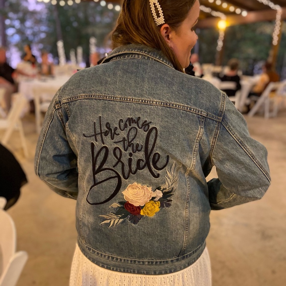 Here comes the bride jean jacket